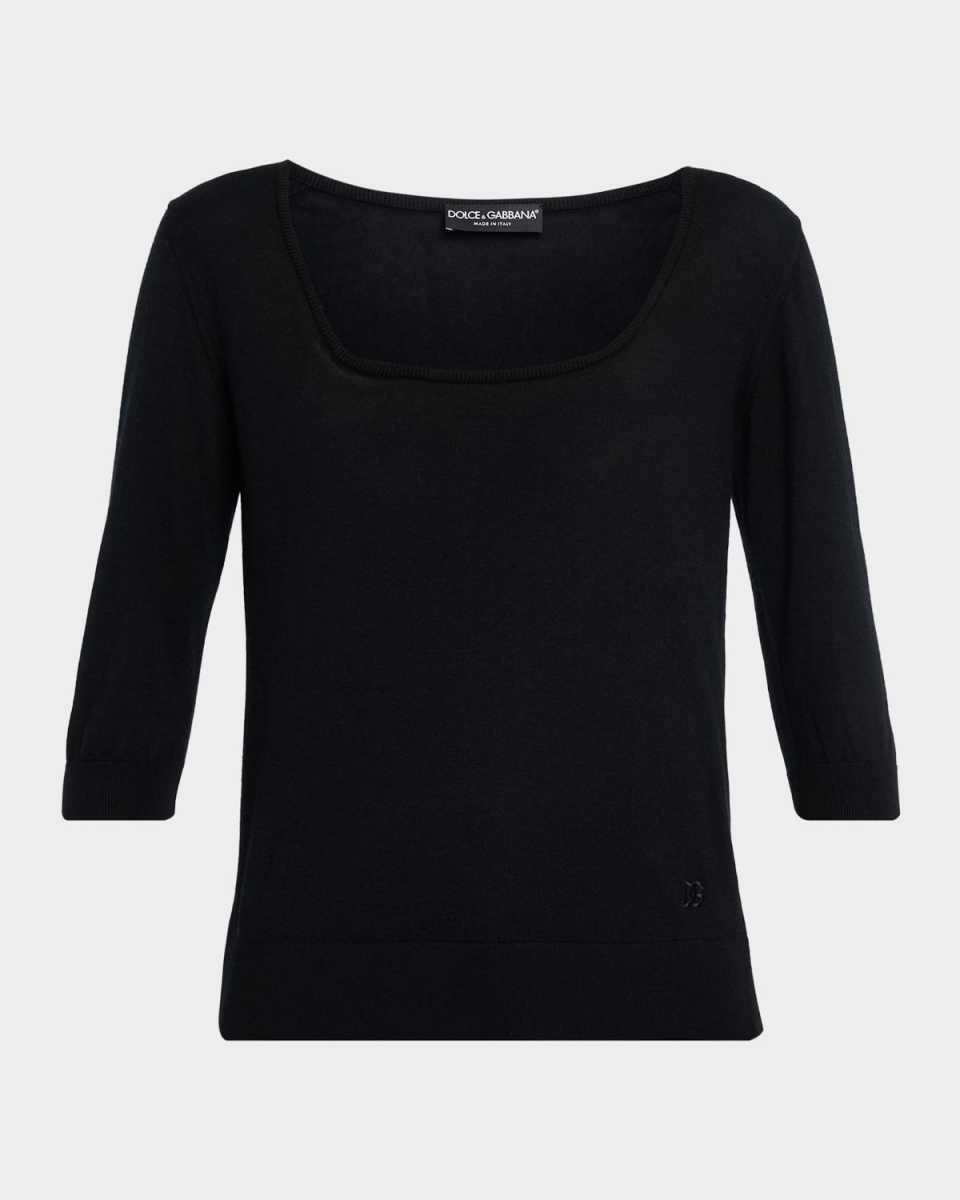 Scoop-Neck Cashmere Sweater
